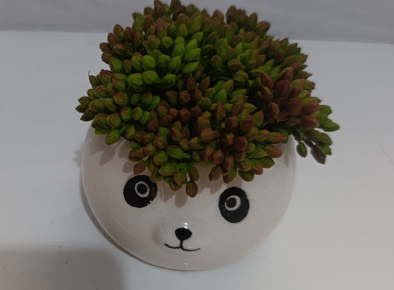 Mini Vaso Cerâmica Panda - AMÔ ATELIÊ DECORAÇÃO