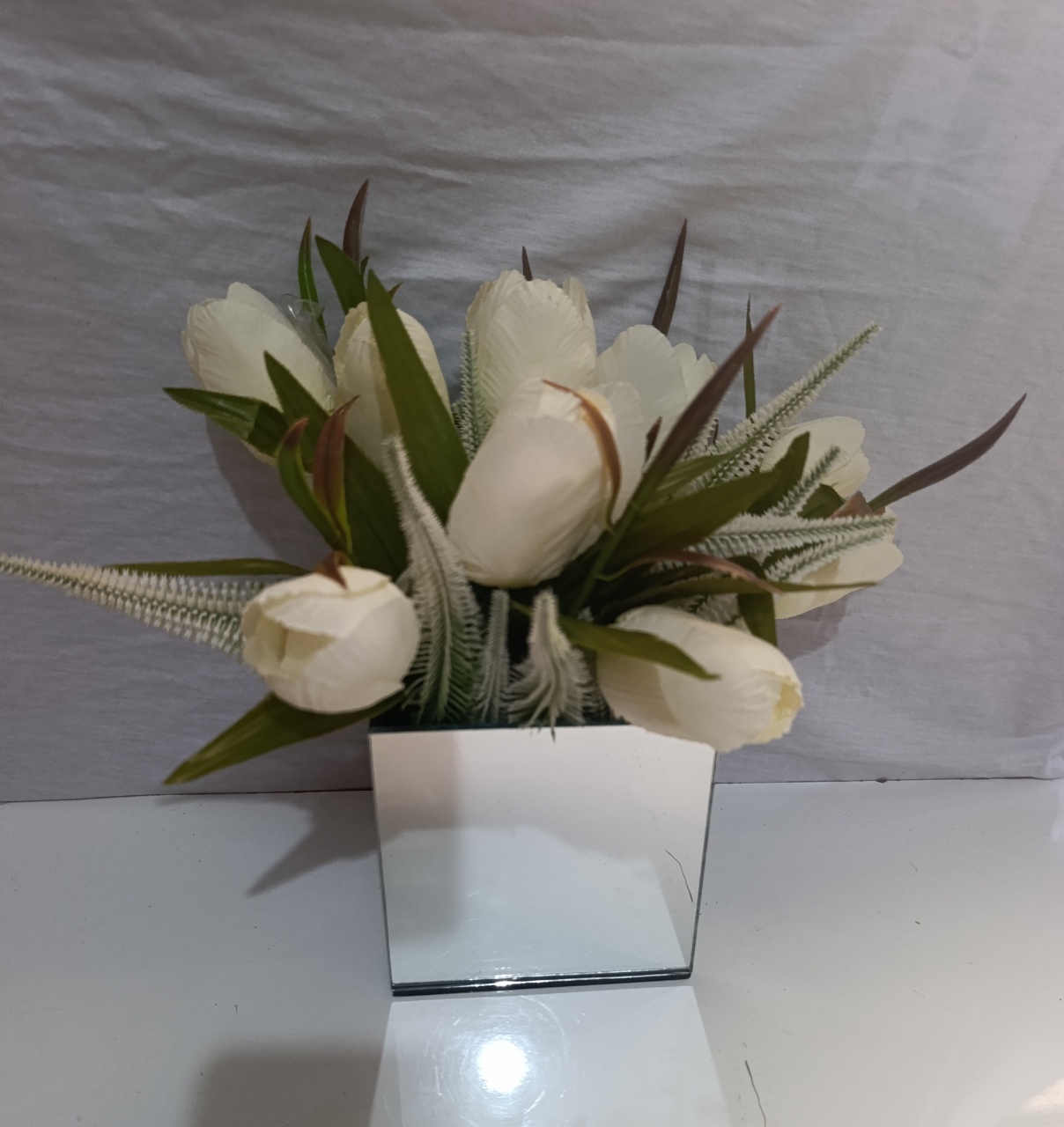 Vaso Prata Espelhado M - AMÔ ATELIÊ DECORAÇÃO