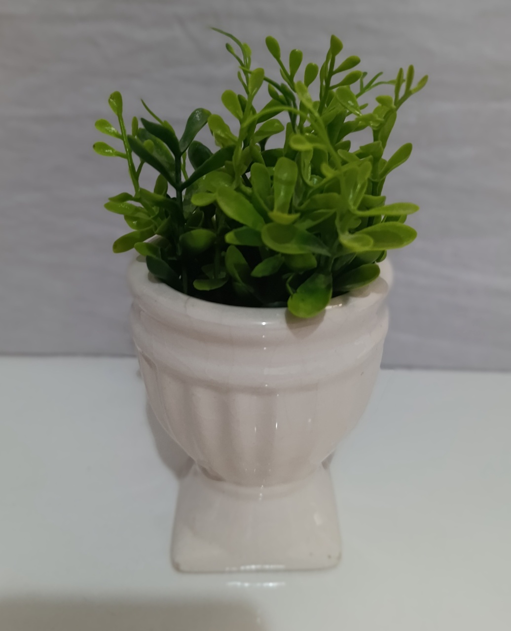 Mini Vaso Grego Cerâmica Branco - AMÔ ATELIÊ DECORAÇÃO
