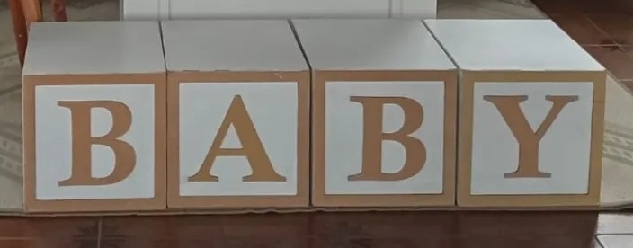 Cubos Baby Mdf  - AMÔ ATELIÊ DECORAÇÃO