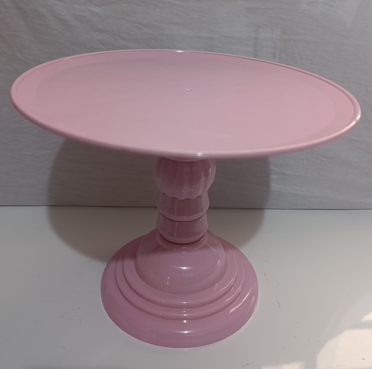 Boleira Rosa Claro G - AMÔ ATELIÊ DECORAÇÃO