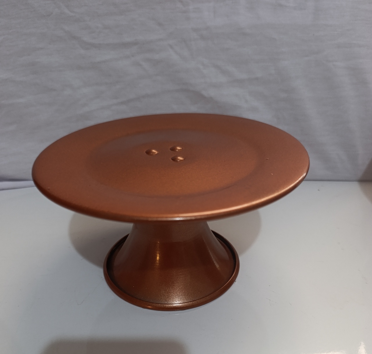 Boleira Metal Rosê Gold P - AMÔ ATELIÊ DECORAÇÃO