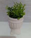 Mini Vaso Grego Cerâmica Branco - imagem 1