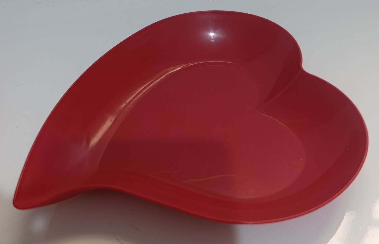 Bandeja Coração Vermelho Escuro G - AMÔ ATELIÊ DECORAÇÃO