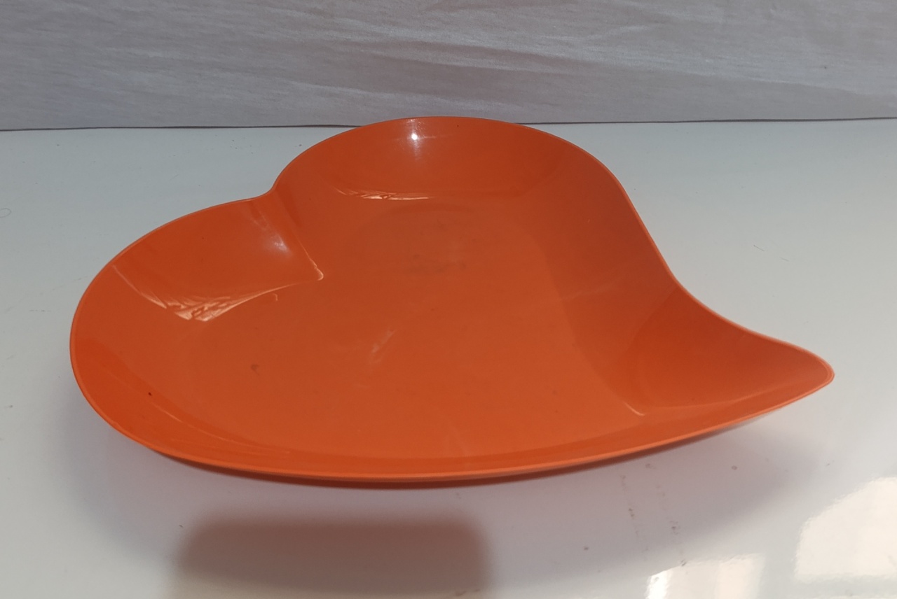 Bandeja Coração Laranja G - AMÔ ATELIÊ DECORAÇÃO