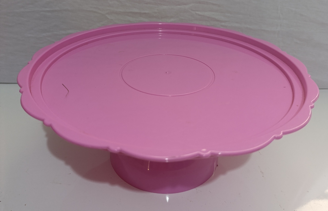Boleira Acrílico Rosa Claro G - AMÔ ATELIÊ DECORAÇÃO