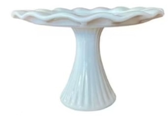 Boleira Porcelana Branca M  - Realize Festas Decor