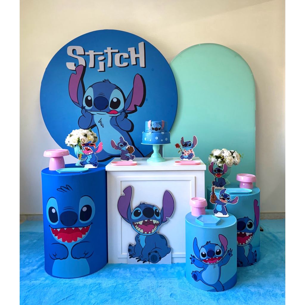 Stitch Tradicional Menina - Kit 3 - zigalufest