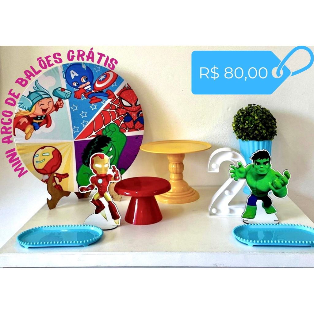 Vingadores Baby - Kit Mesa - zigalufest