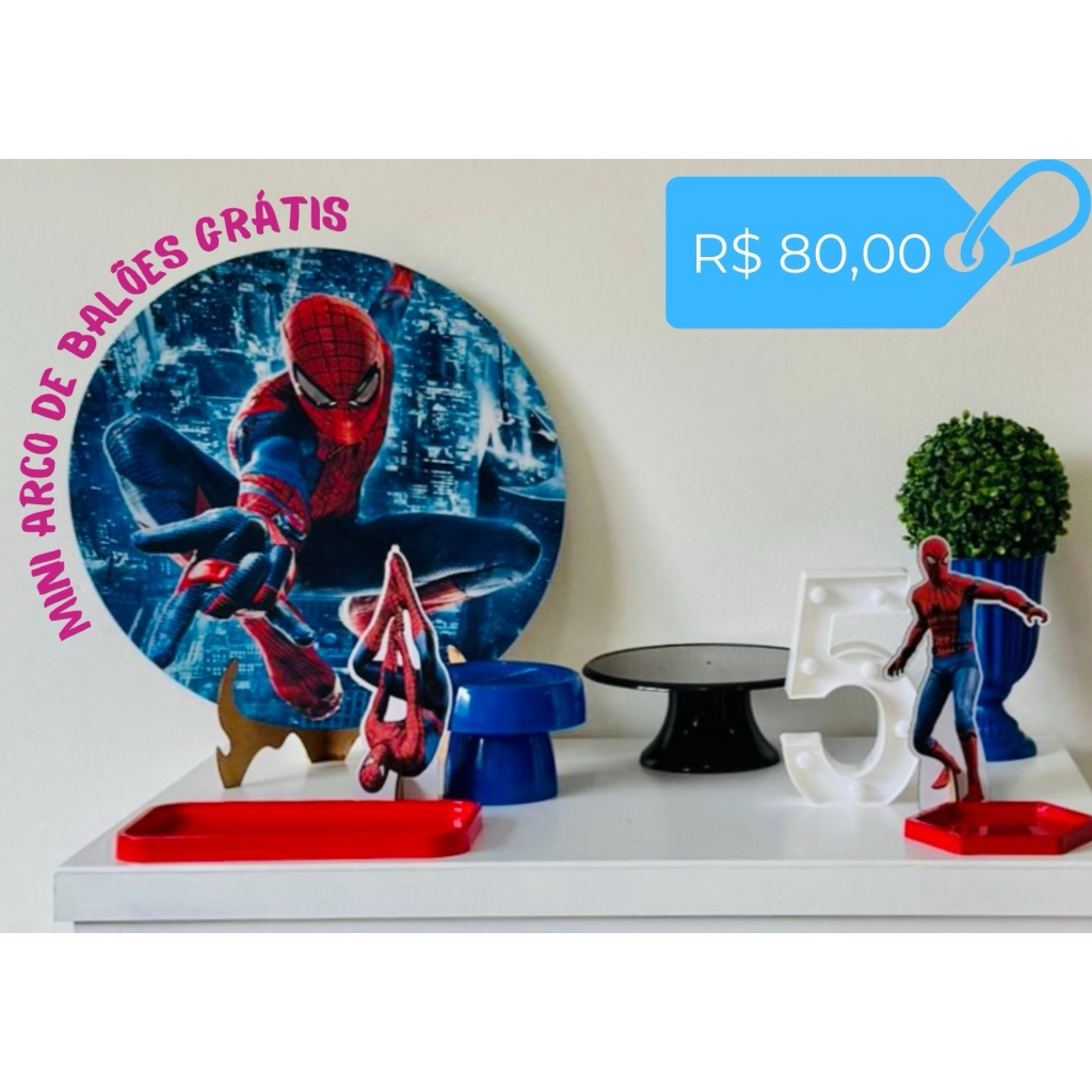 Homem Aranha - Kit Mesa - zigalufest