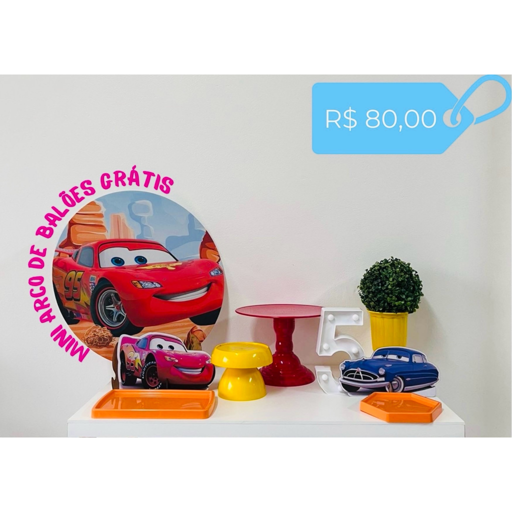 Carros | Relâmpago Mcqueen - Kit Mesa - zigalufest