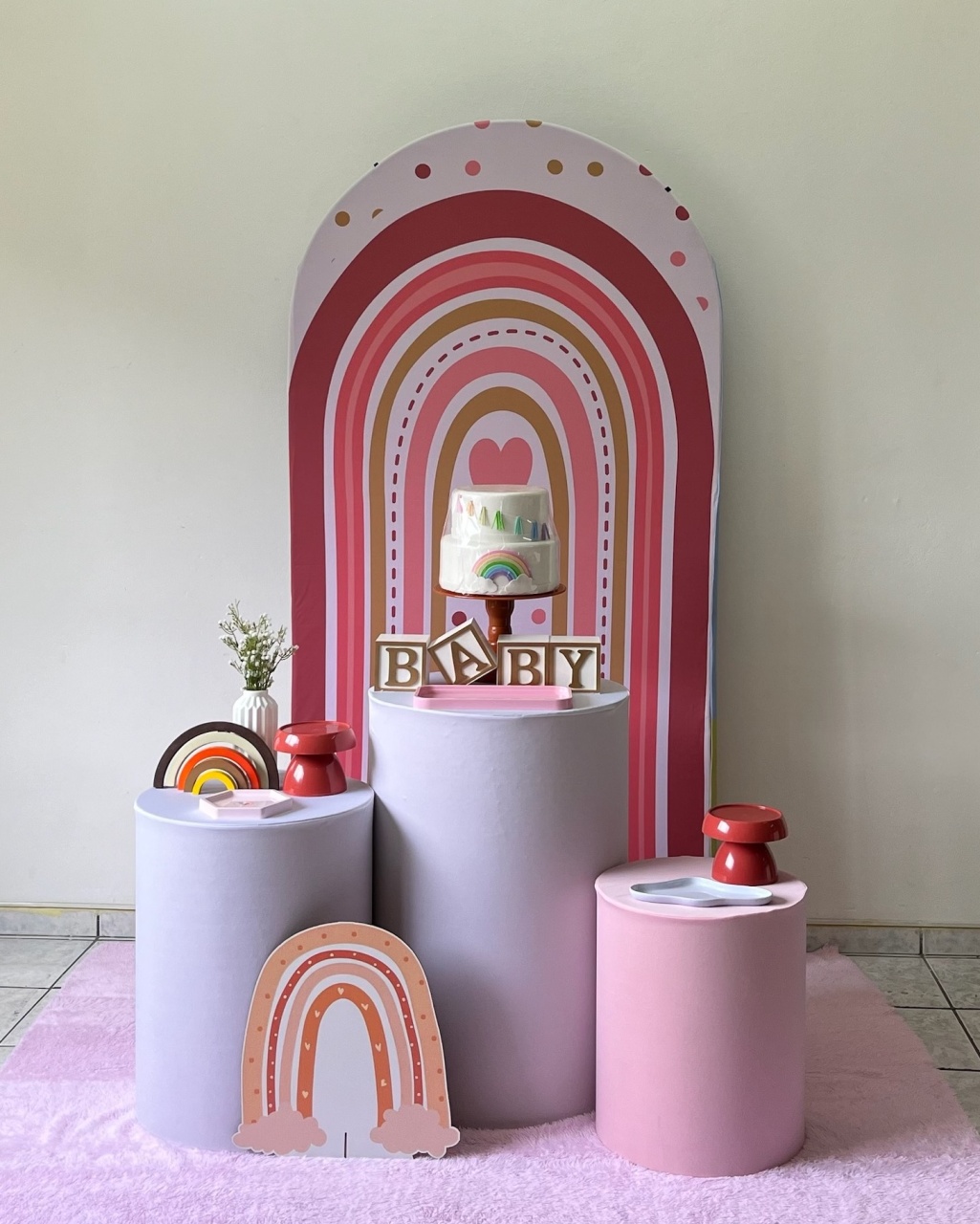 Arco Iris Boho Menina - Kit 1 - zigalufest