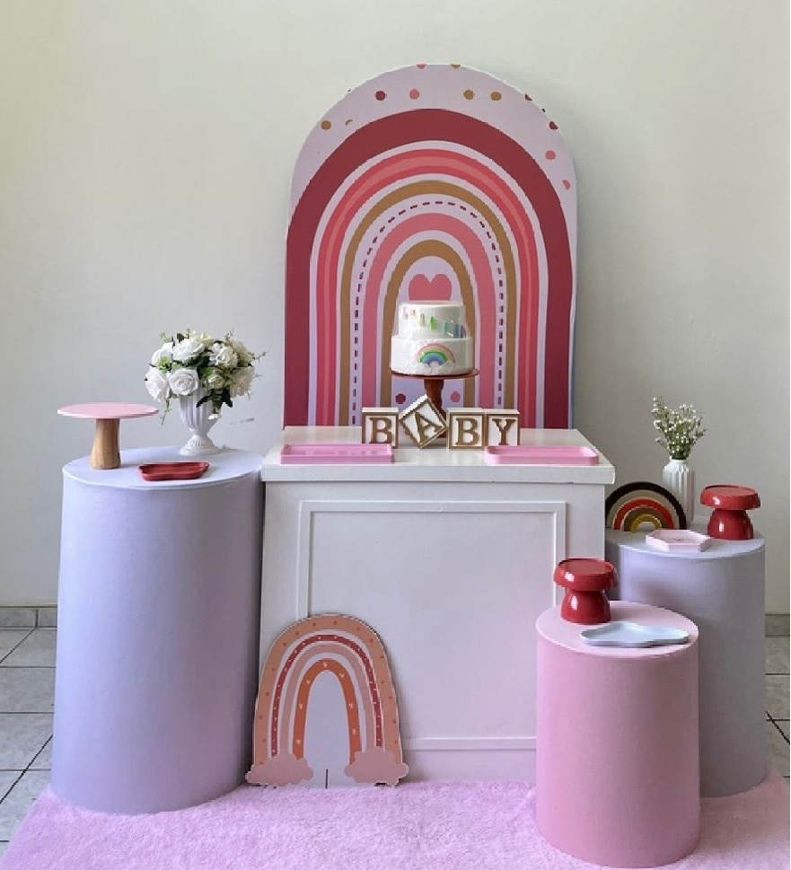 Arco Iris Boho Menina - Kit 2 - zigalufest