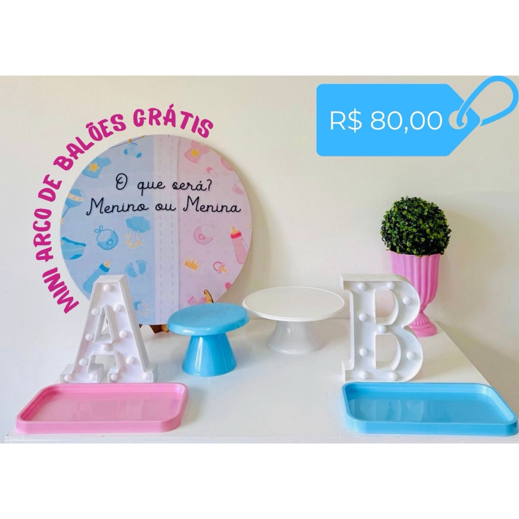 Chá Revelação | O Que Será? - Kit Mesa - zigalufest