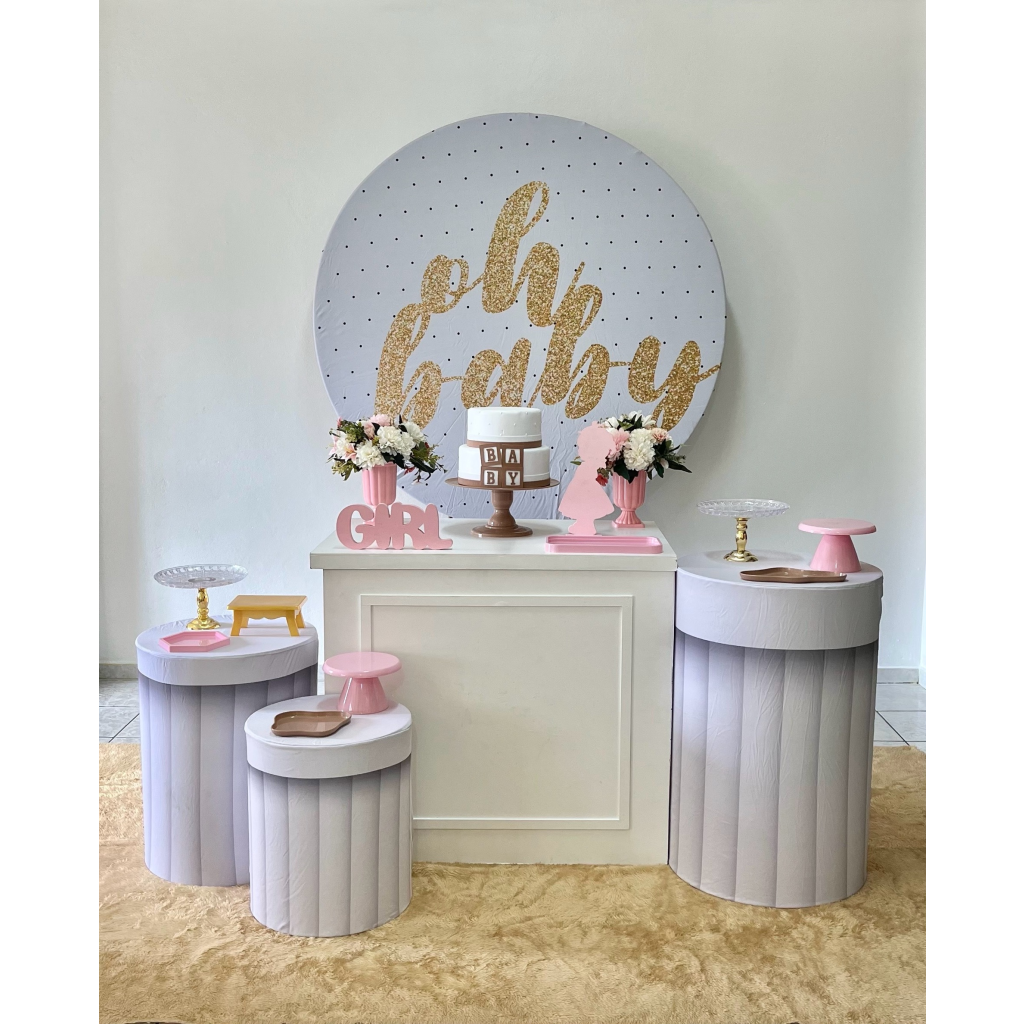 Chá de Bebê | Oh Baby | Menina - Kit 2 - zigalufest