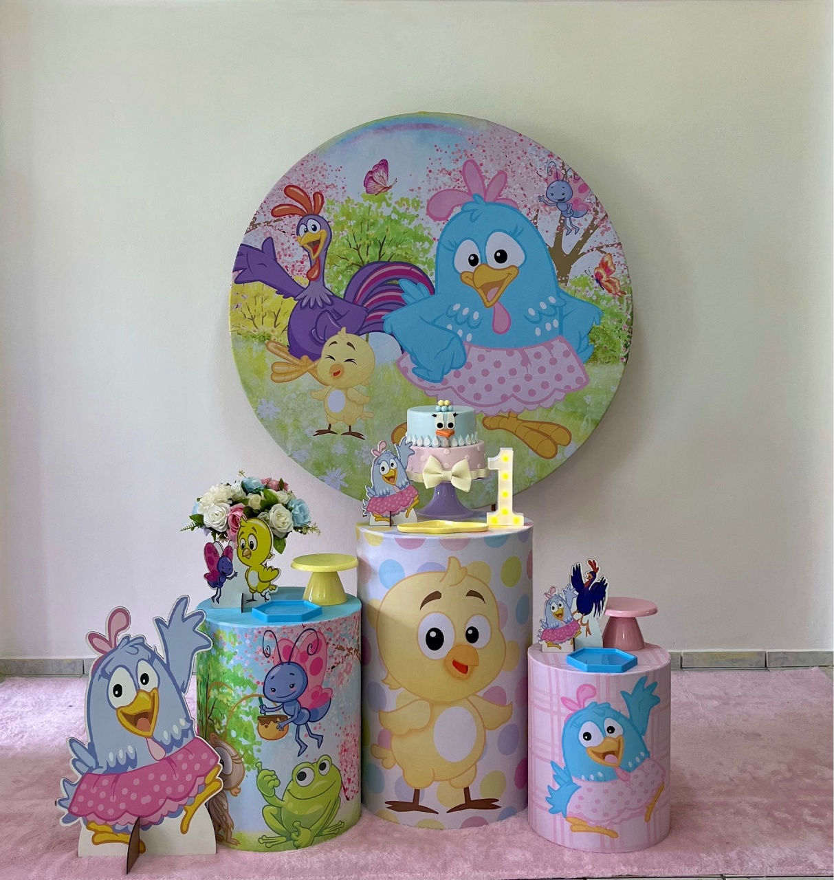 Galinha Pintadinha Rosa - Kit 1 - zigalufest