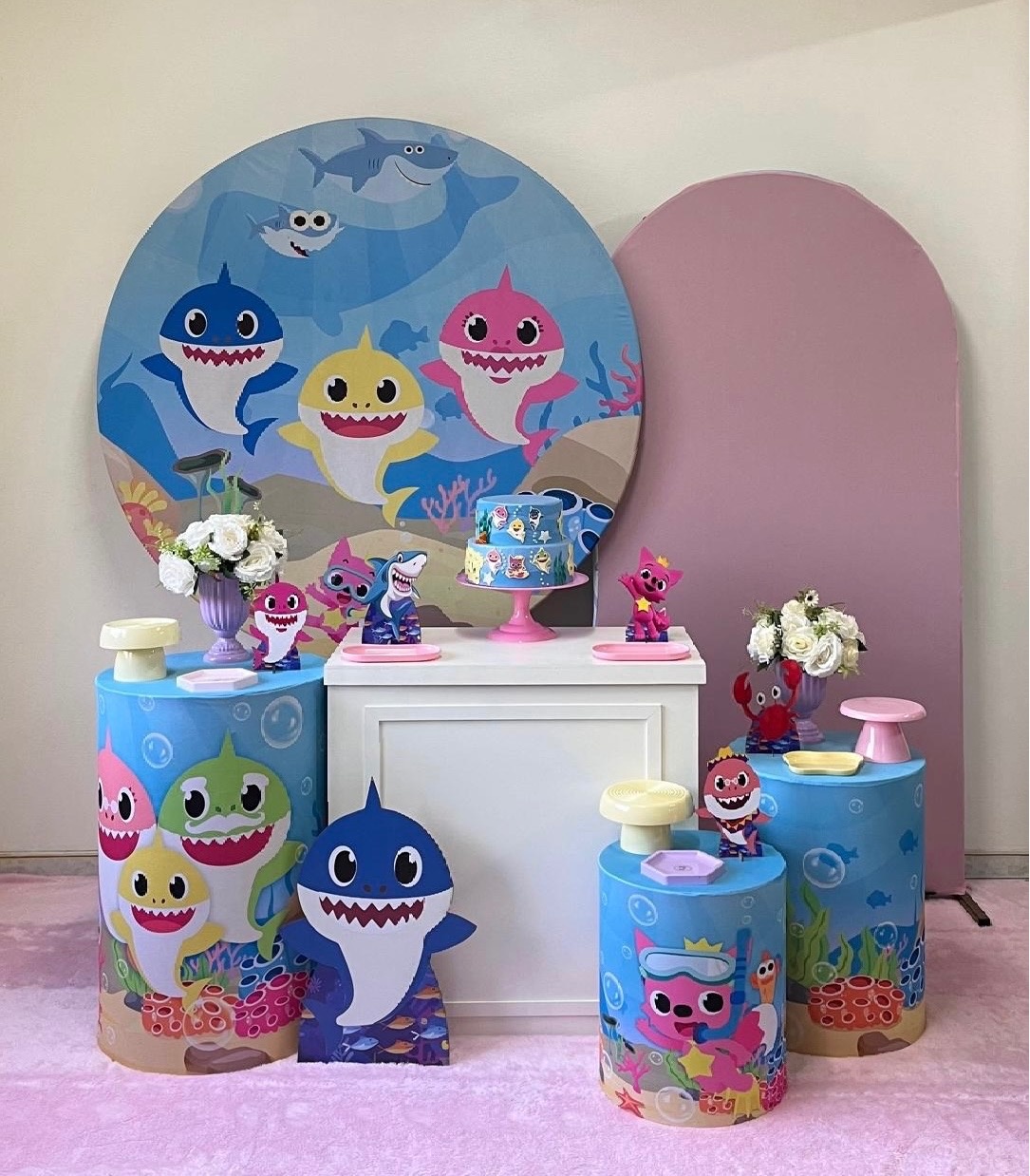 Baby Shark Menina - Kit 3 - zigalufest