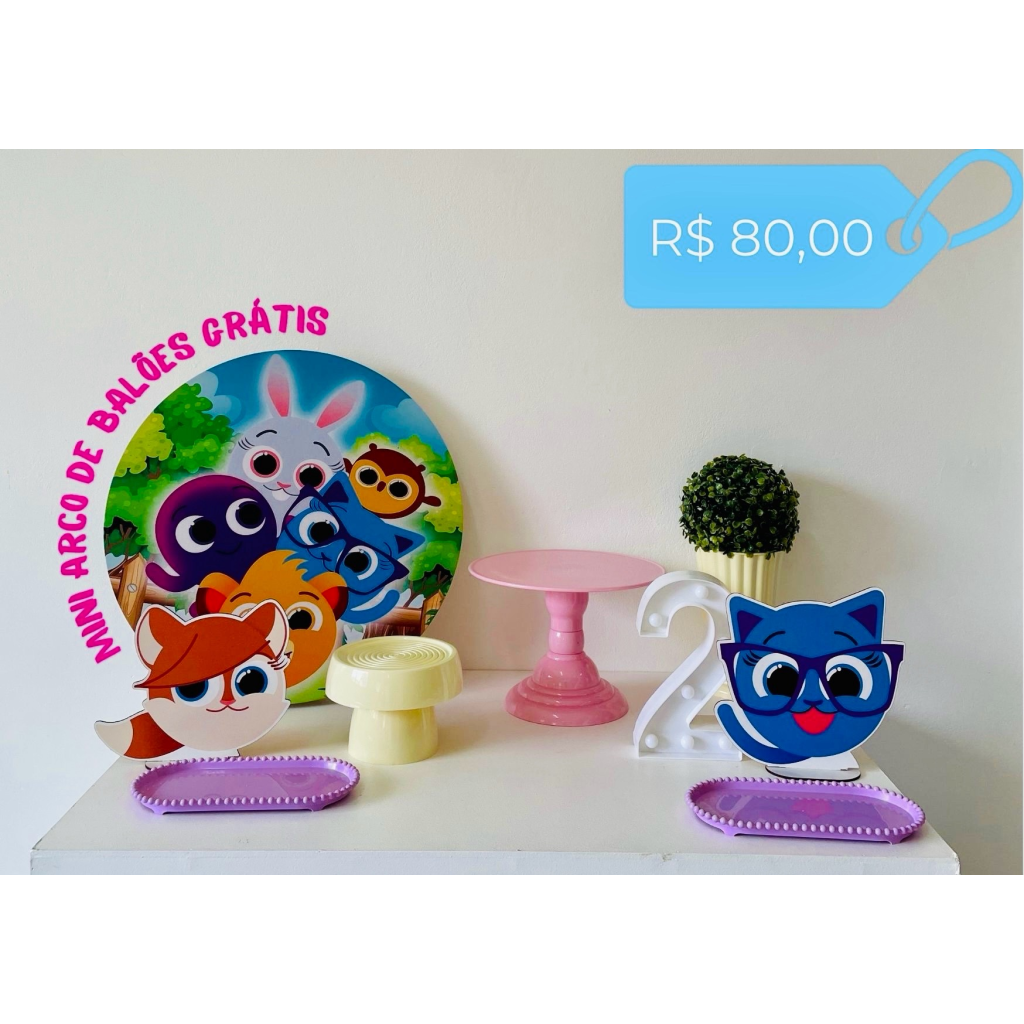 Bolofofos Menina - Kit Mesa - zigalufest