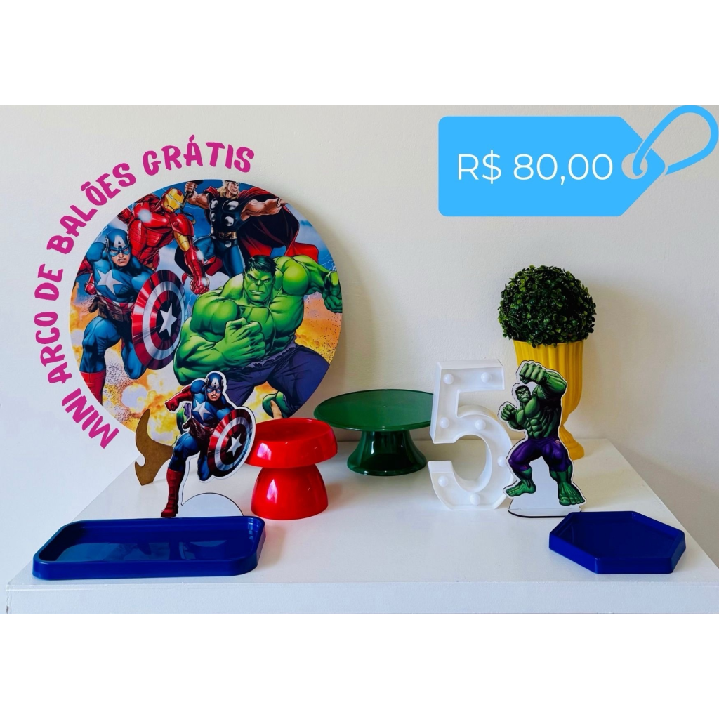 Vingadores - Kit Mesa - zigalufest