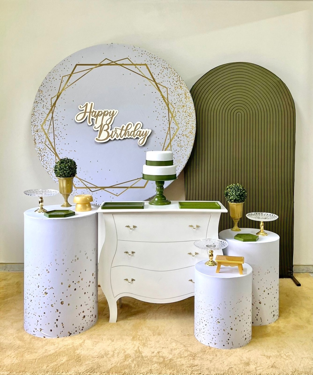Branco E Dourado | Adulto - Kit 3 - zigalufest