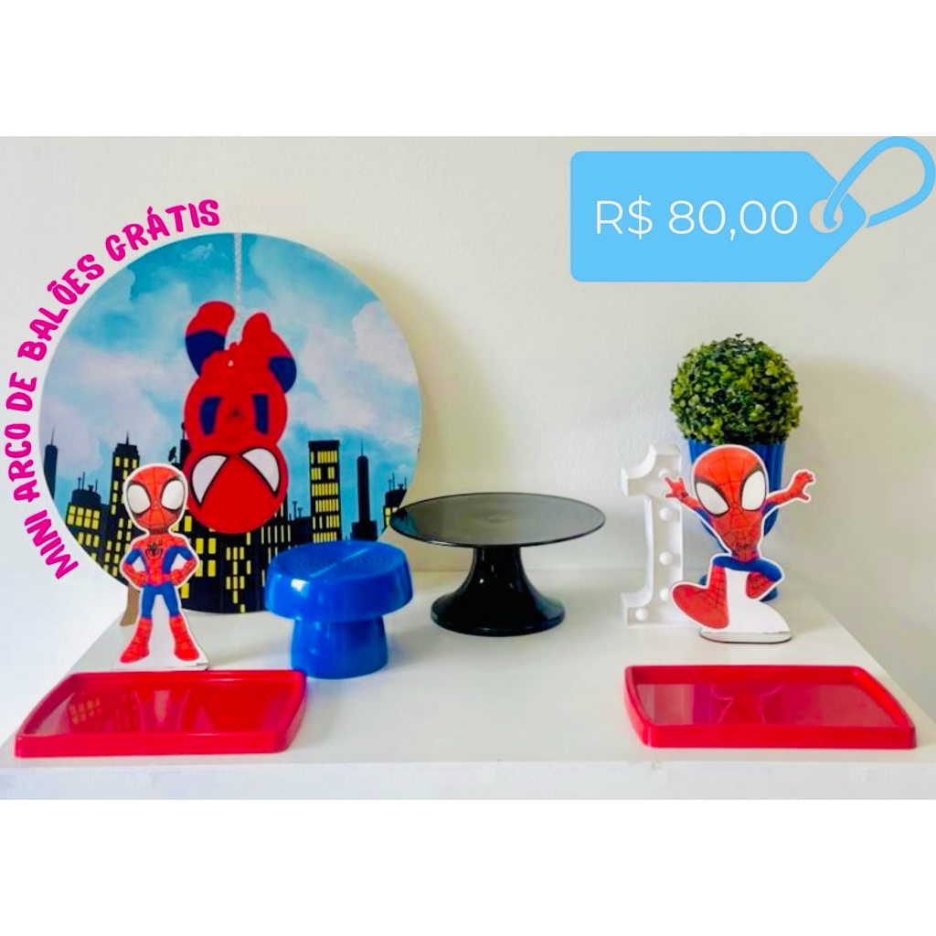 Homem Aranha Baby - Kit Mesa - zigalufest