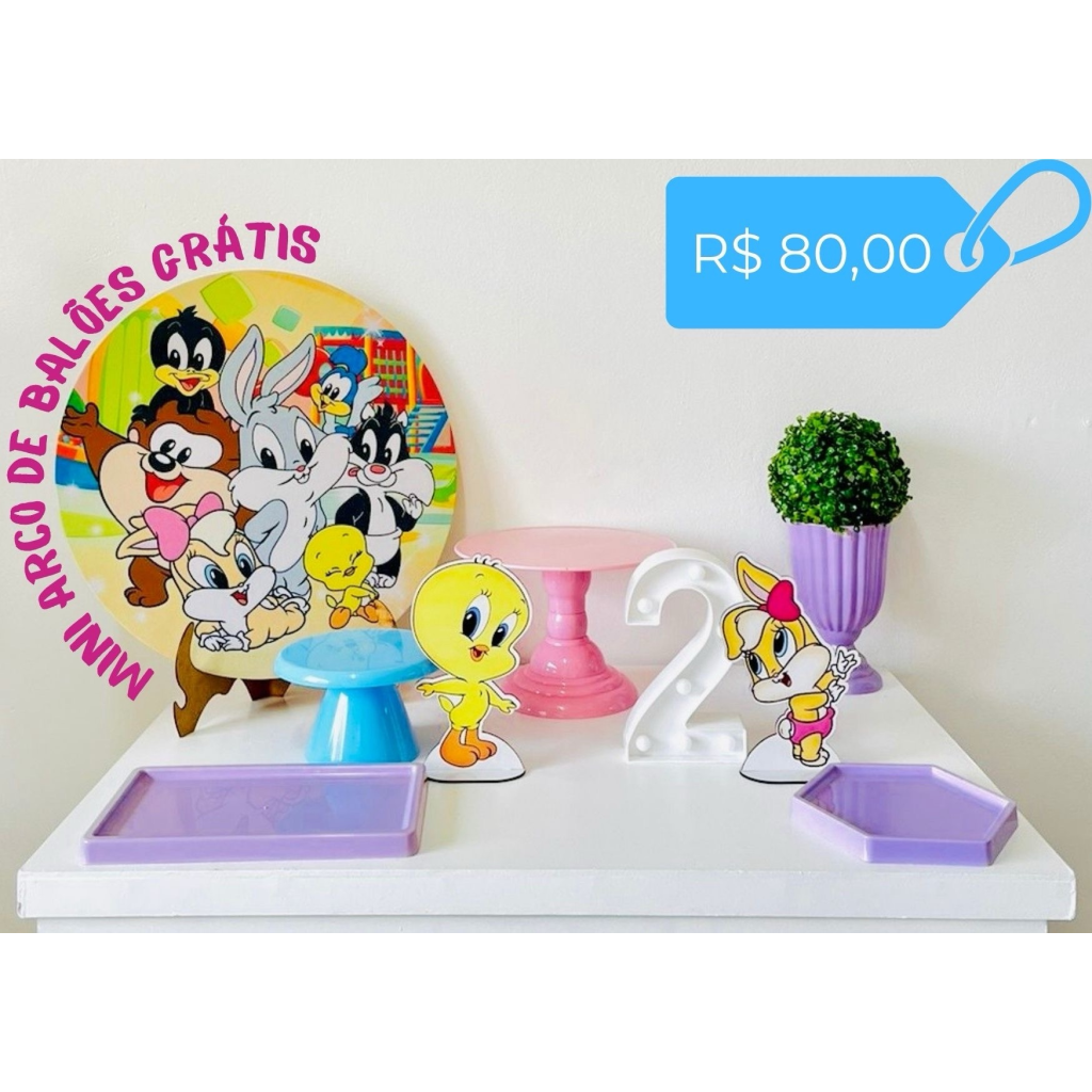 Looney Tunes Menina - Kit Mesa - zigalufest