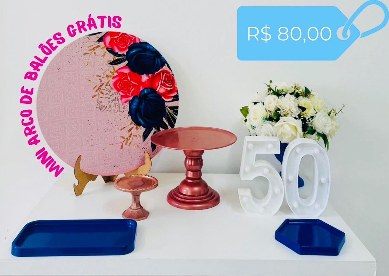 Adulto Feminino Flores | Kit Mesa - zigalufest