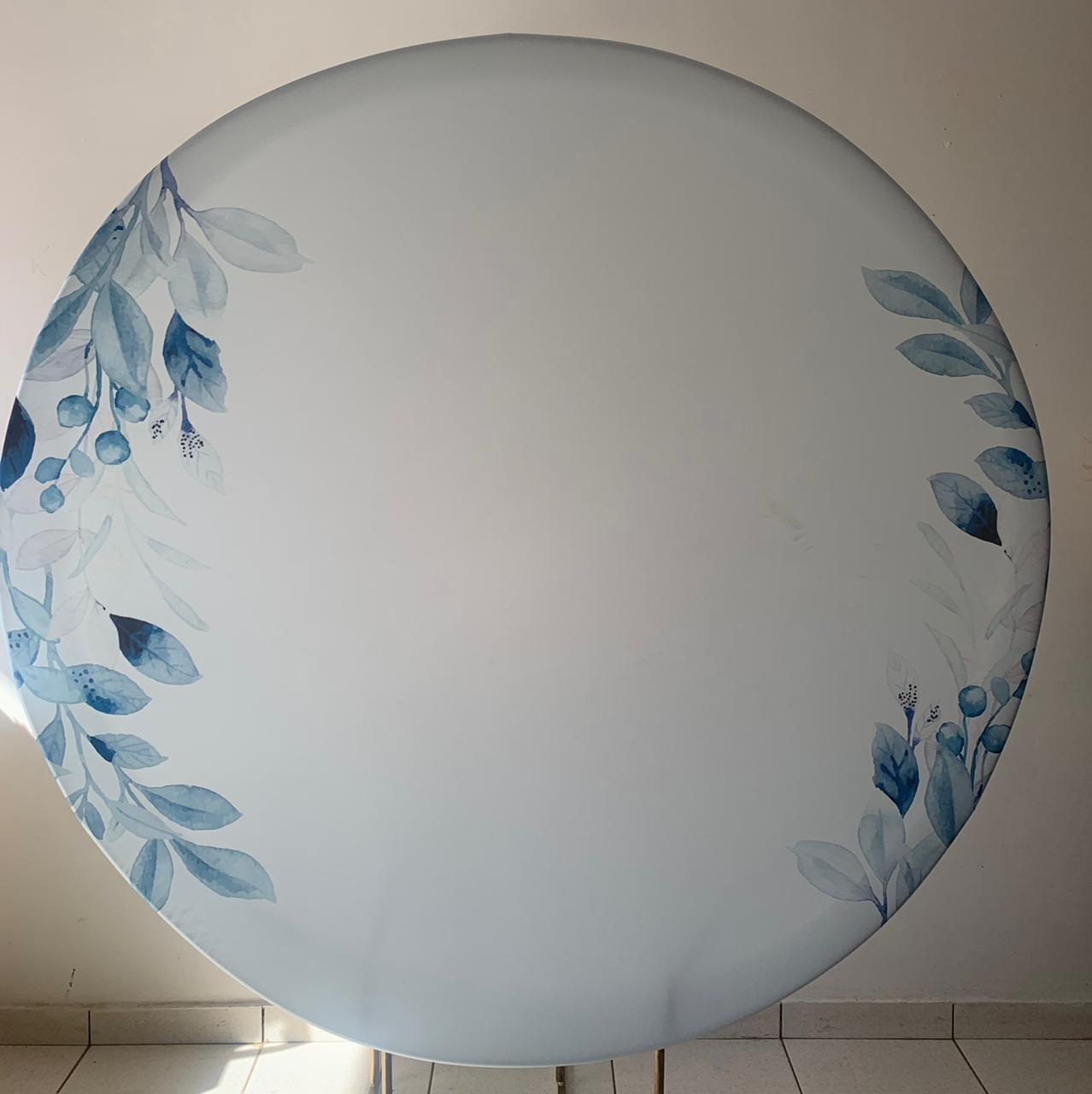 Painel Sublimado Floral Azul 1,5X1,5 - suafesta.gyn