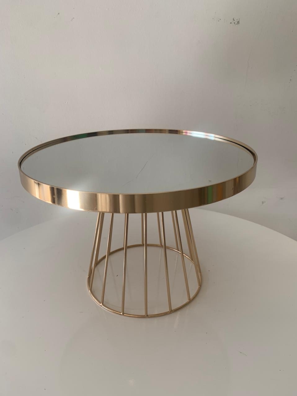 Boleira Baixa Espelhada Dourado - suafesta.gyn