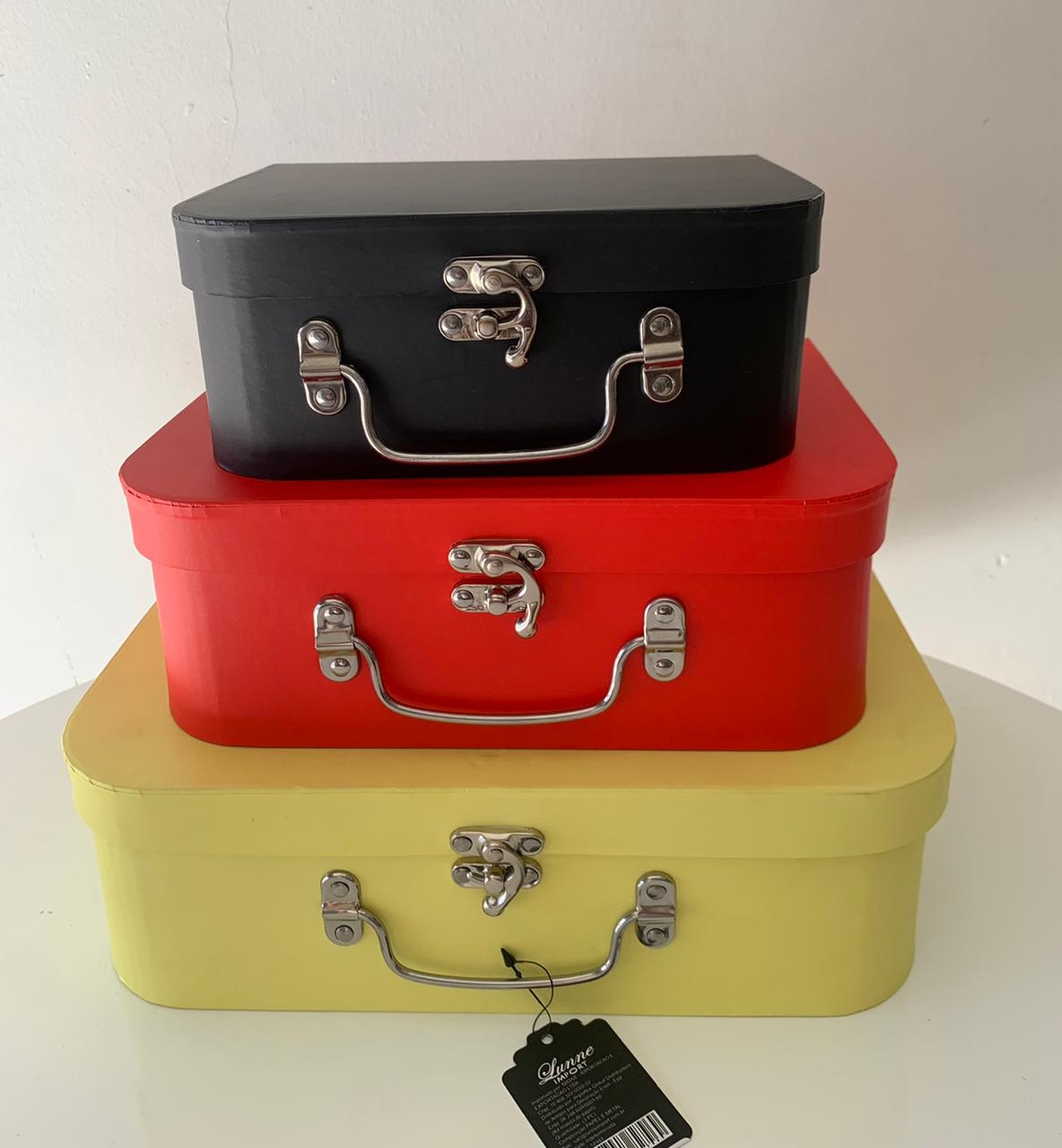 Trio de Maleta Amarelo - suafesta.gyn