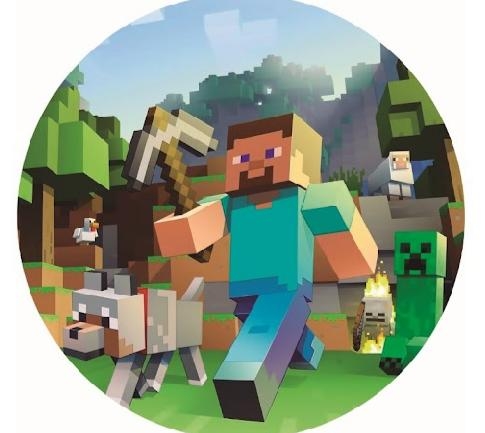 Painel Sublimado Minecraft 1,5X1,5 - suafesta.gyn