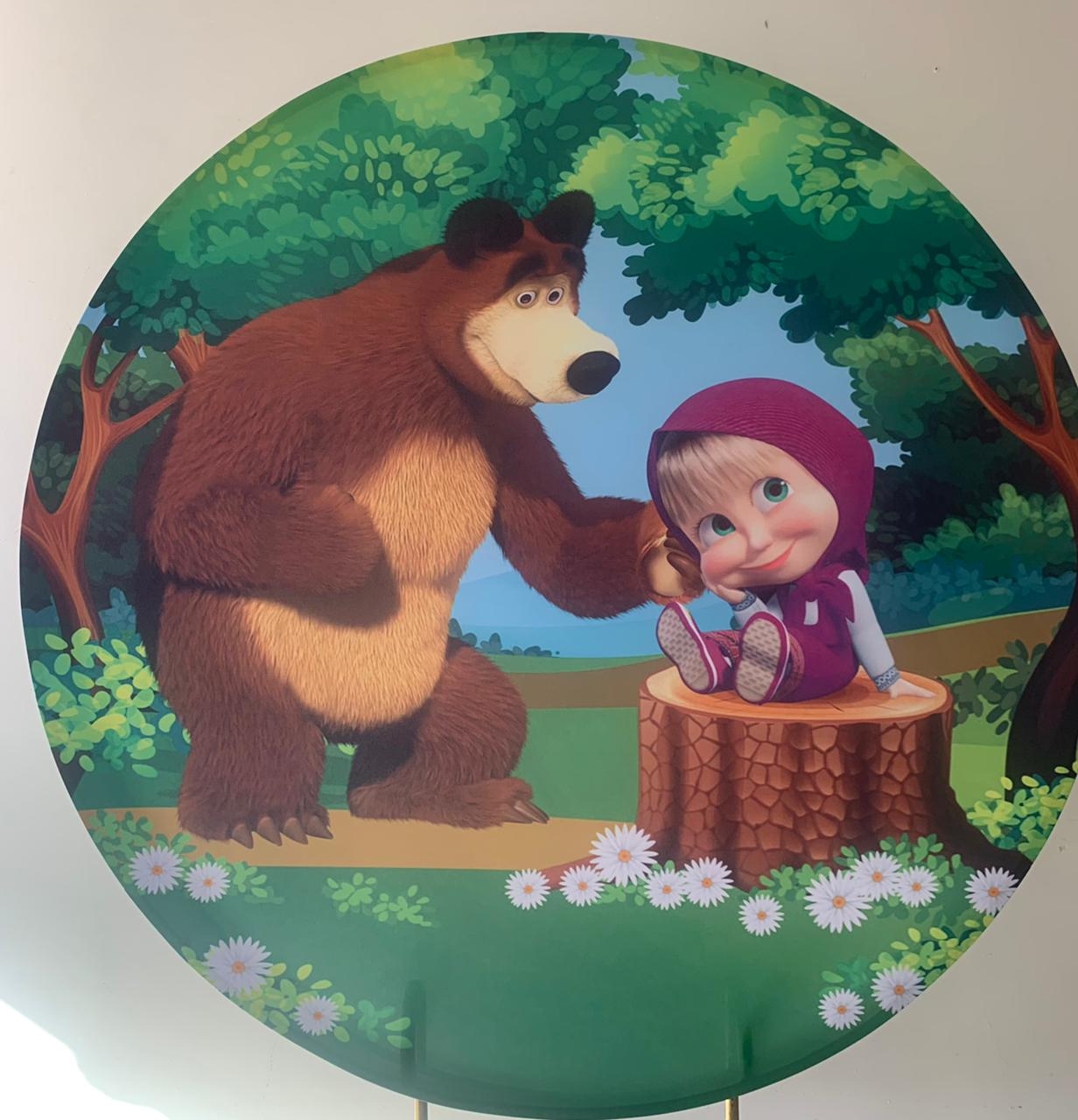 Painel Sublimado Marsh E O Urso 1,2X1,2 - suafesta.gyn