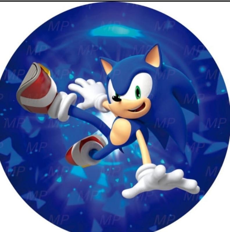 Painel Sublimado Sonic 1,2X1,2 - suafesta.gyn
