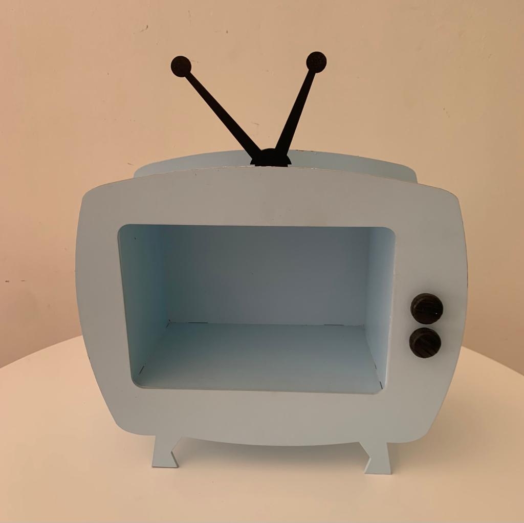 Mini Tv Mdf Azul - suafesta.gyn