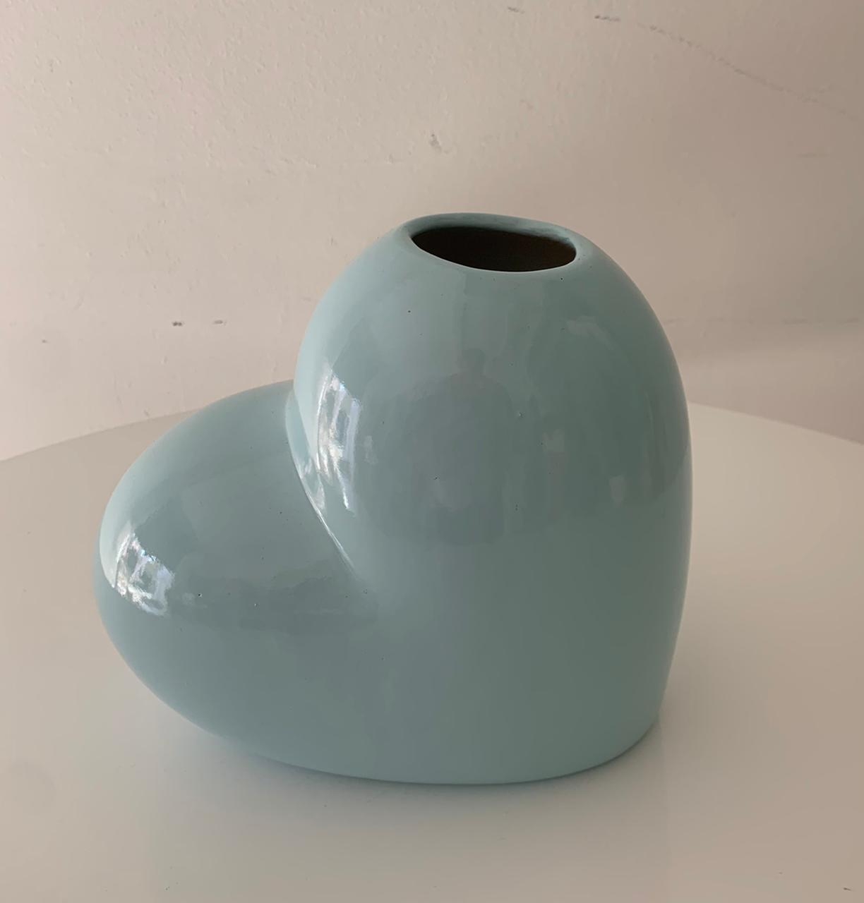 Vaso Coração Azul - suafesta.gyn