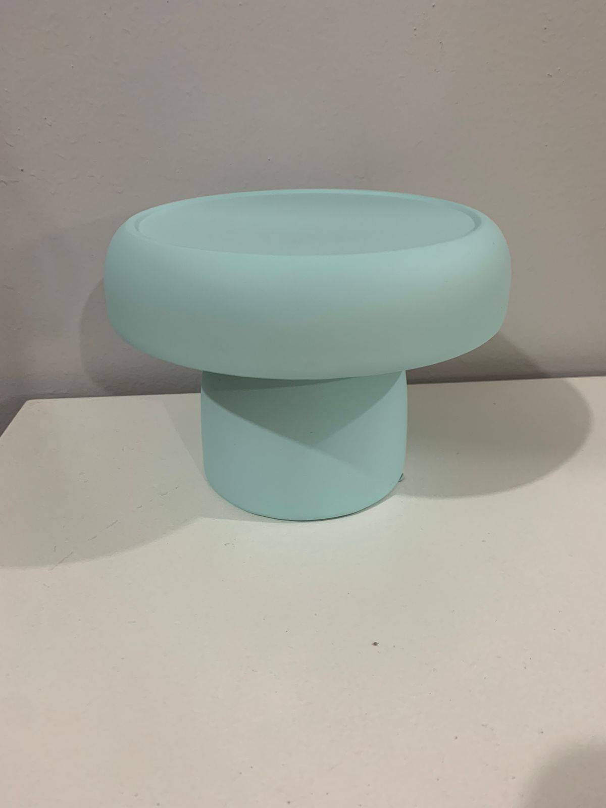Boleira Cogumelo Porcelana M Azul Candy Fosc - suafesta.gyn