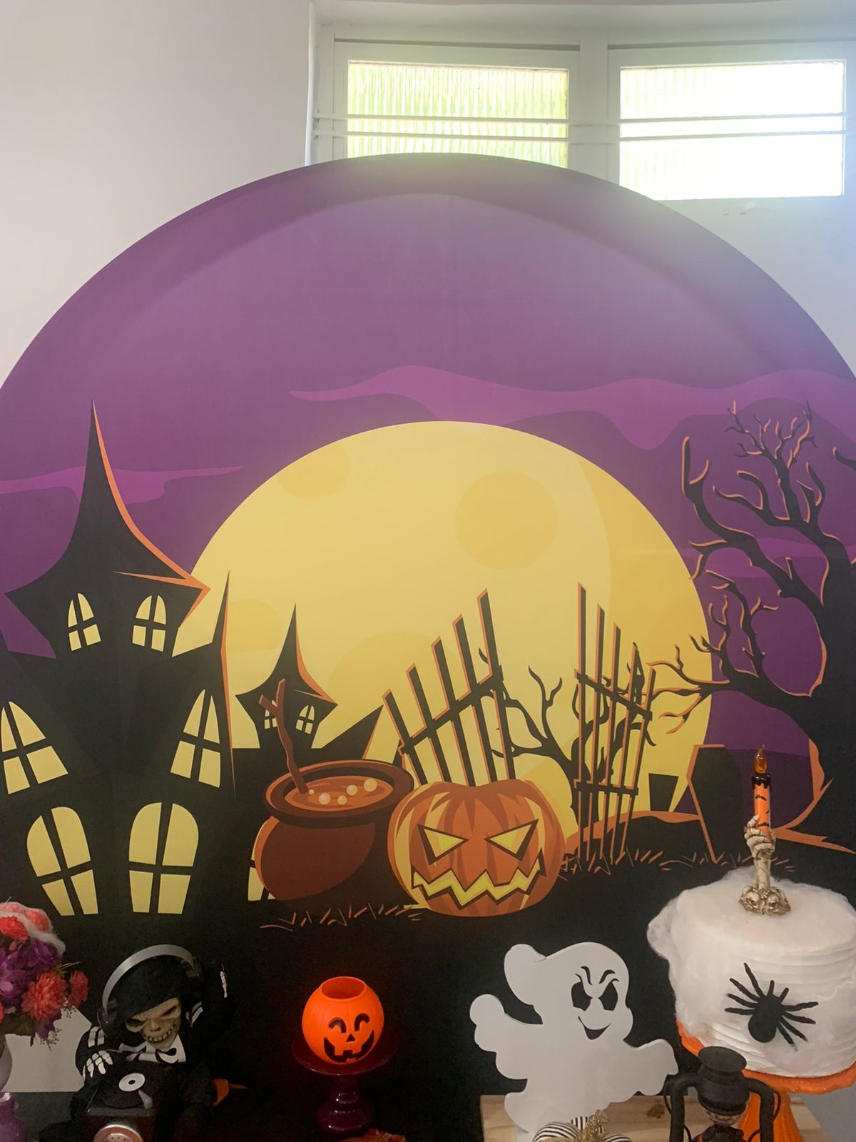 Painel Sublimado Hallowen 1,5X1,5 - suafesta.gyn