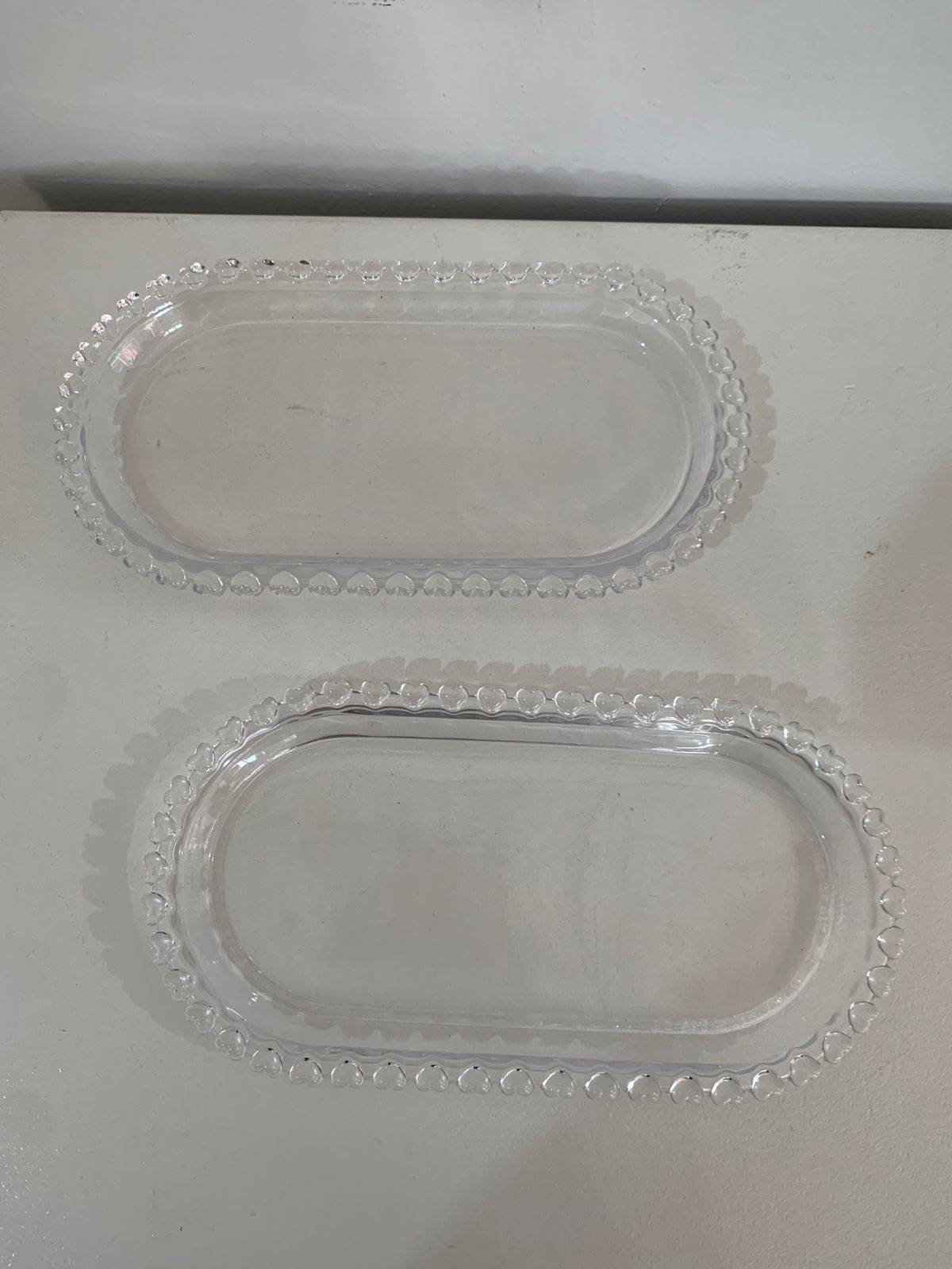 Doceira de Vidro Retangular Coração - suafesta.gyn