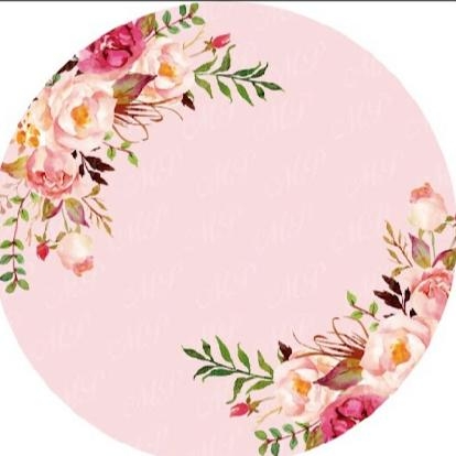 Painel Sublimado Floral Rosa 1,2X1,2 - suafesta.gyn