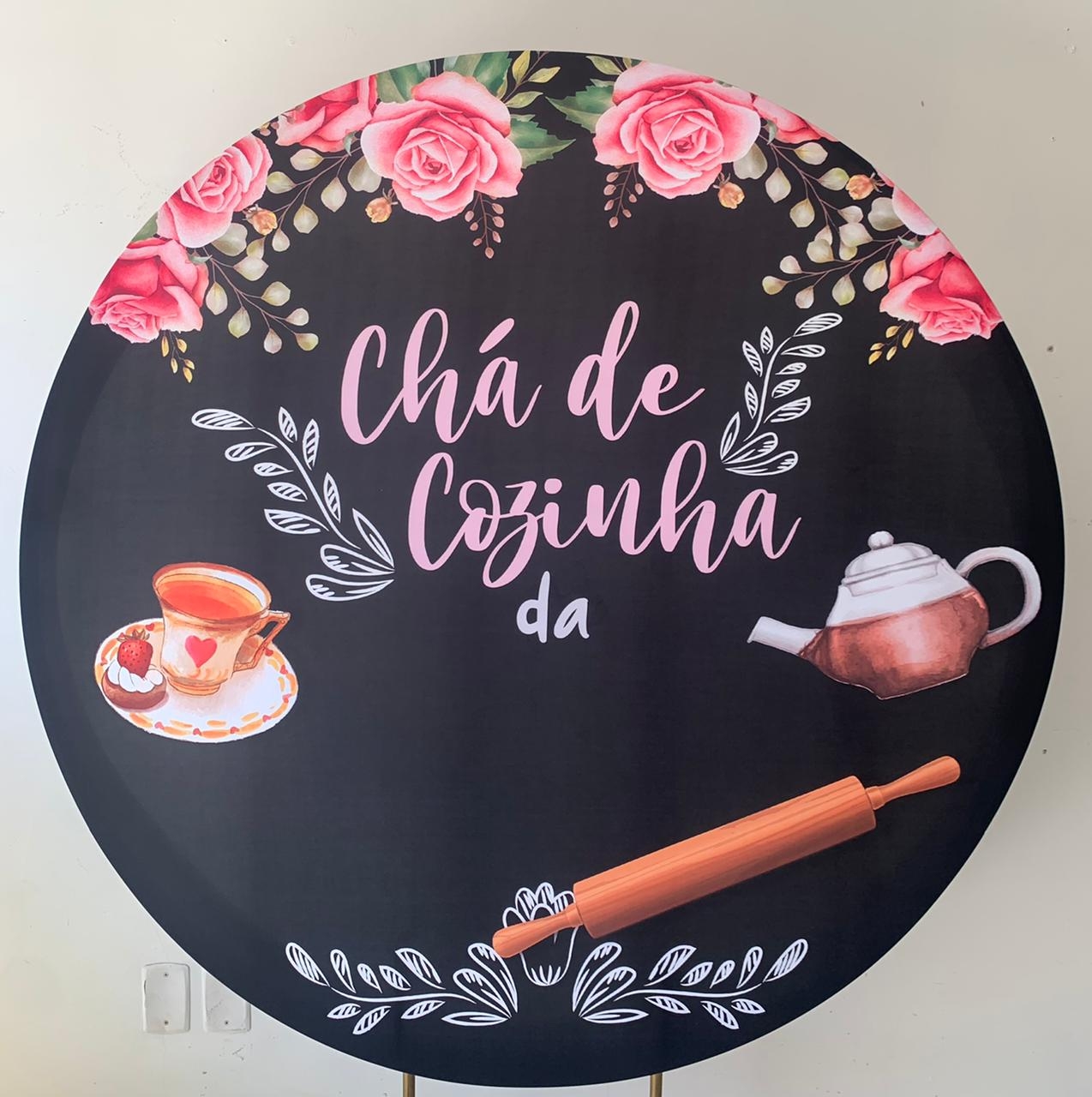 Painel Sublimado Chá de Cozinha 1,5X1,5 - suafesta.gyn