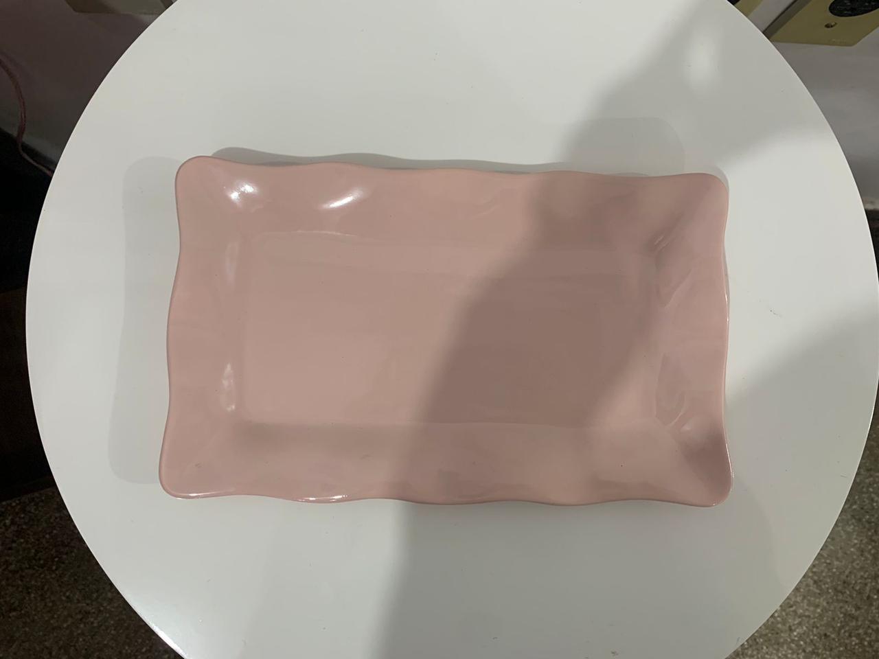 Doceira Retangular G Babado Rosa - suafesta.gyn