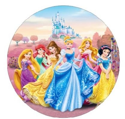 Painel Sublimado Princesas 1,2X1,2 - suafesta.gyn