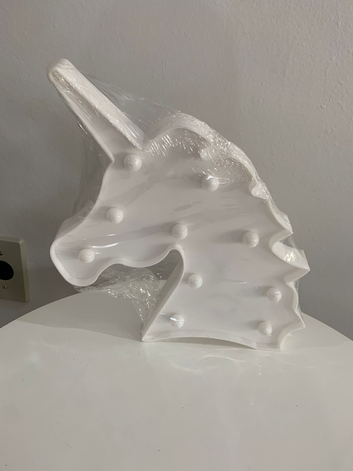 Luminoso Cabeça Unicornio Branco - suafesta.gyn