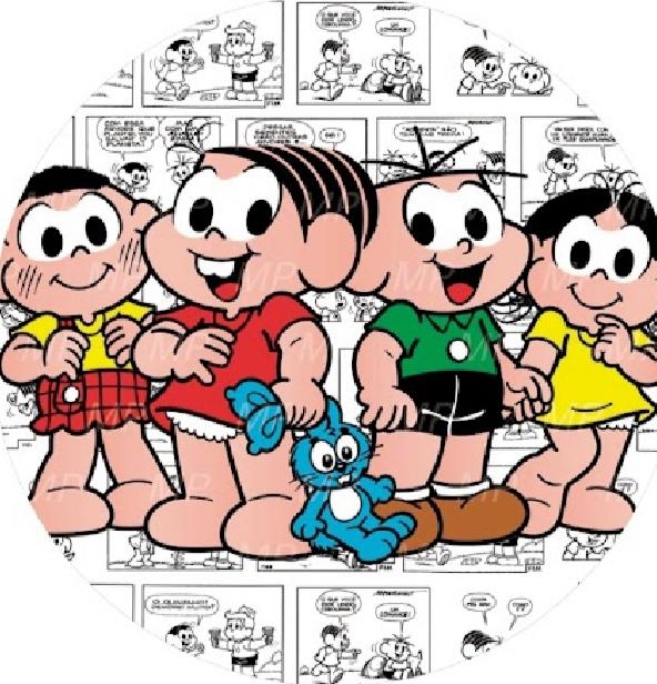 Painel Sublimado Turma da Mônica 1,5X1,5 - suafesta.gyn