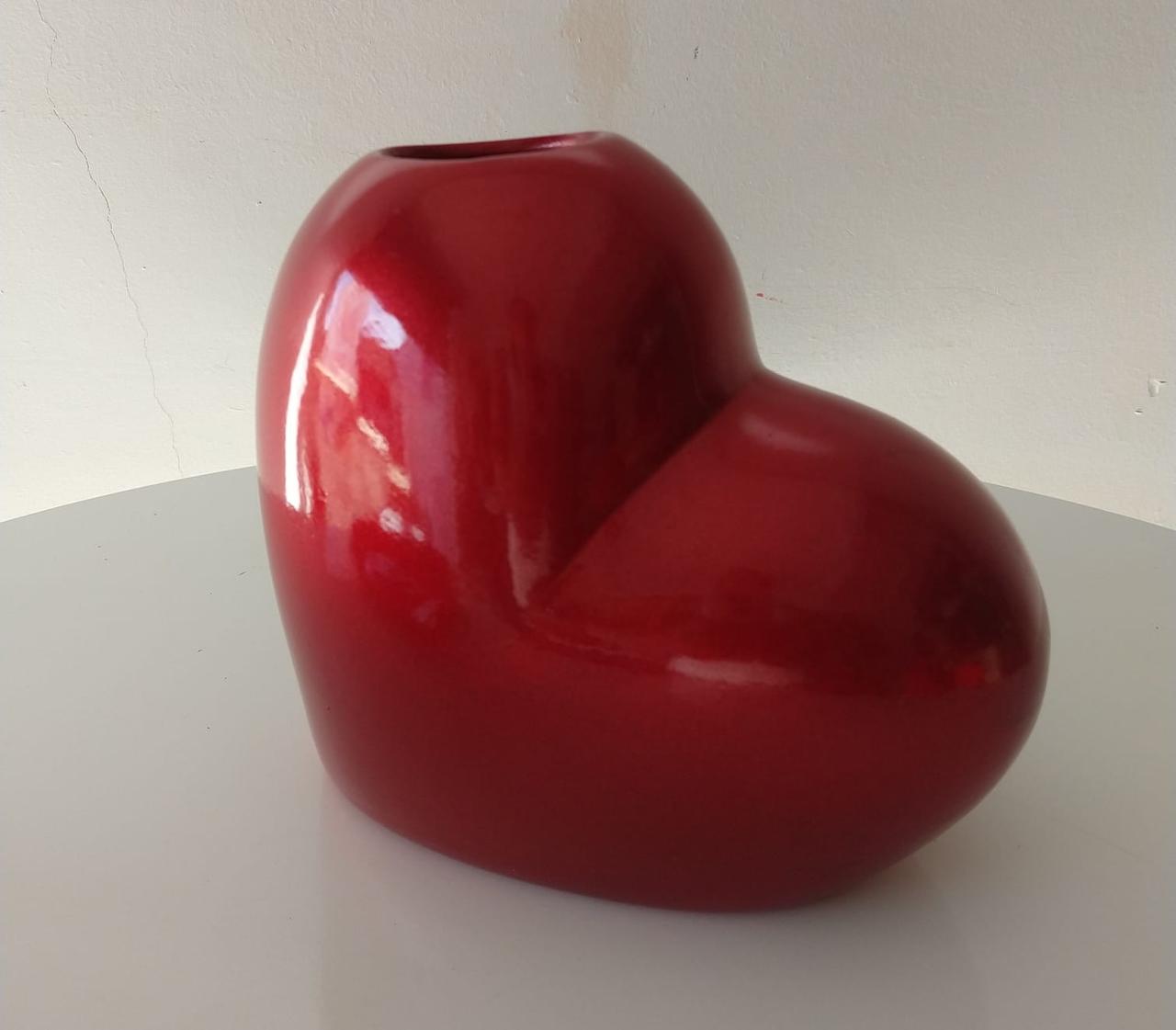 Vaso Coração Vermelho - suafesta.gyn