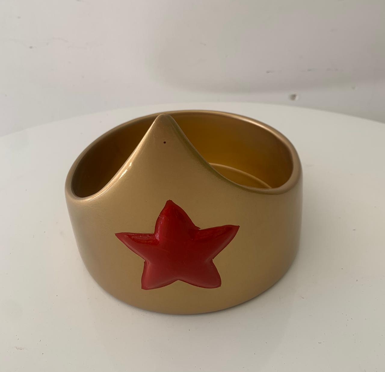 Coroa Mulher Maravilha Dourado - suafesta.gyn