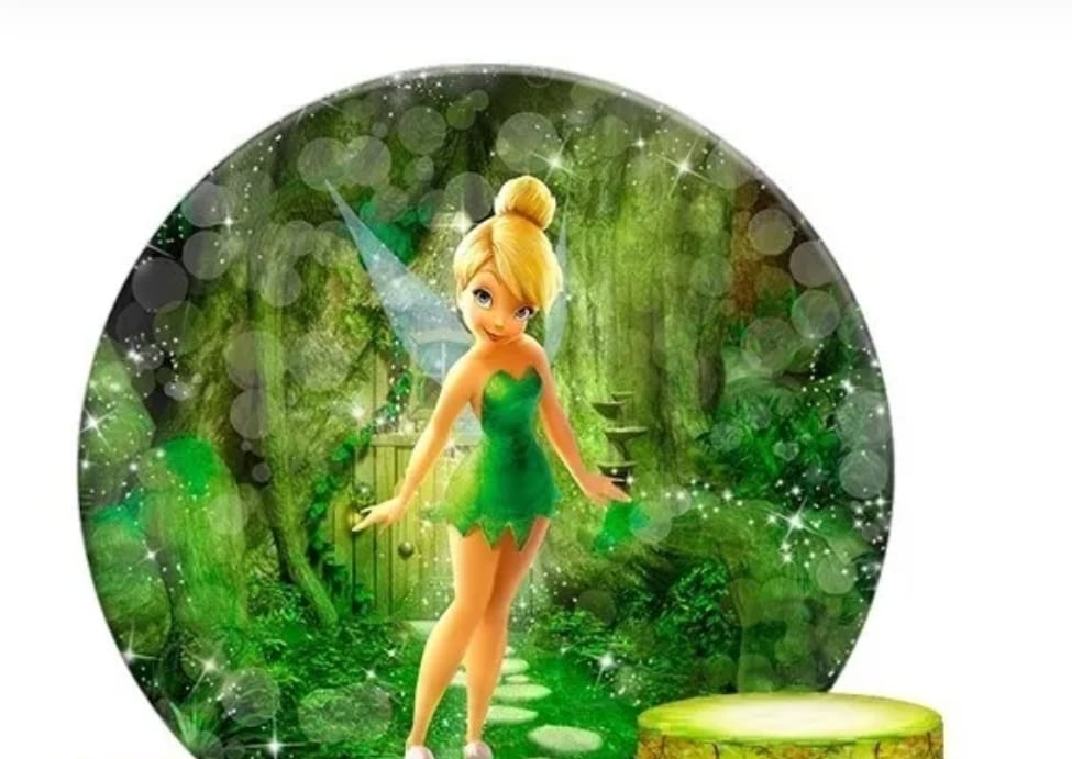 Painel Sublimado Tinker Bell 1,5X1,5 - suafesta.gyn