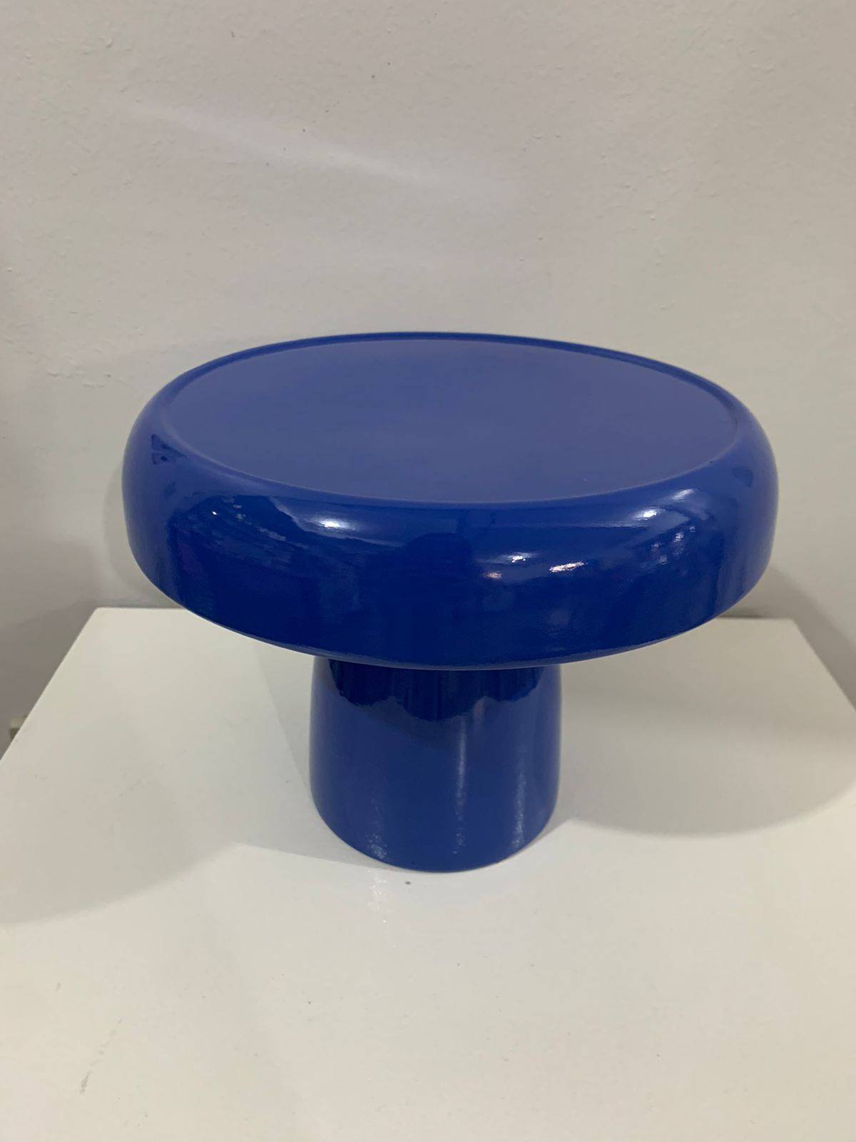 Boleira Cogumelo Porcelana G Azul Escuro - suafesta.gyn