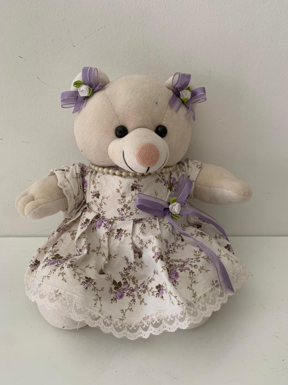 Pelucia Ursinha Lilás - suafesta.gyn