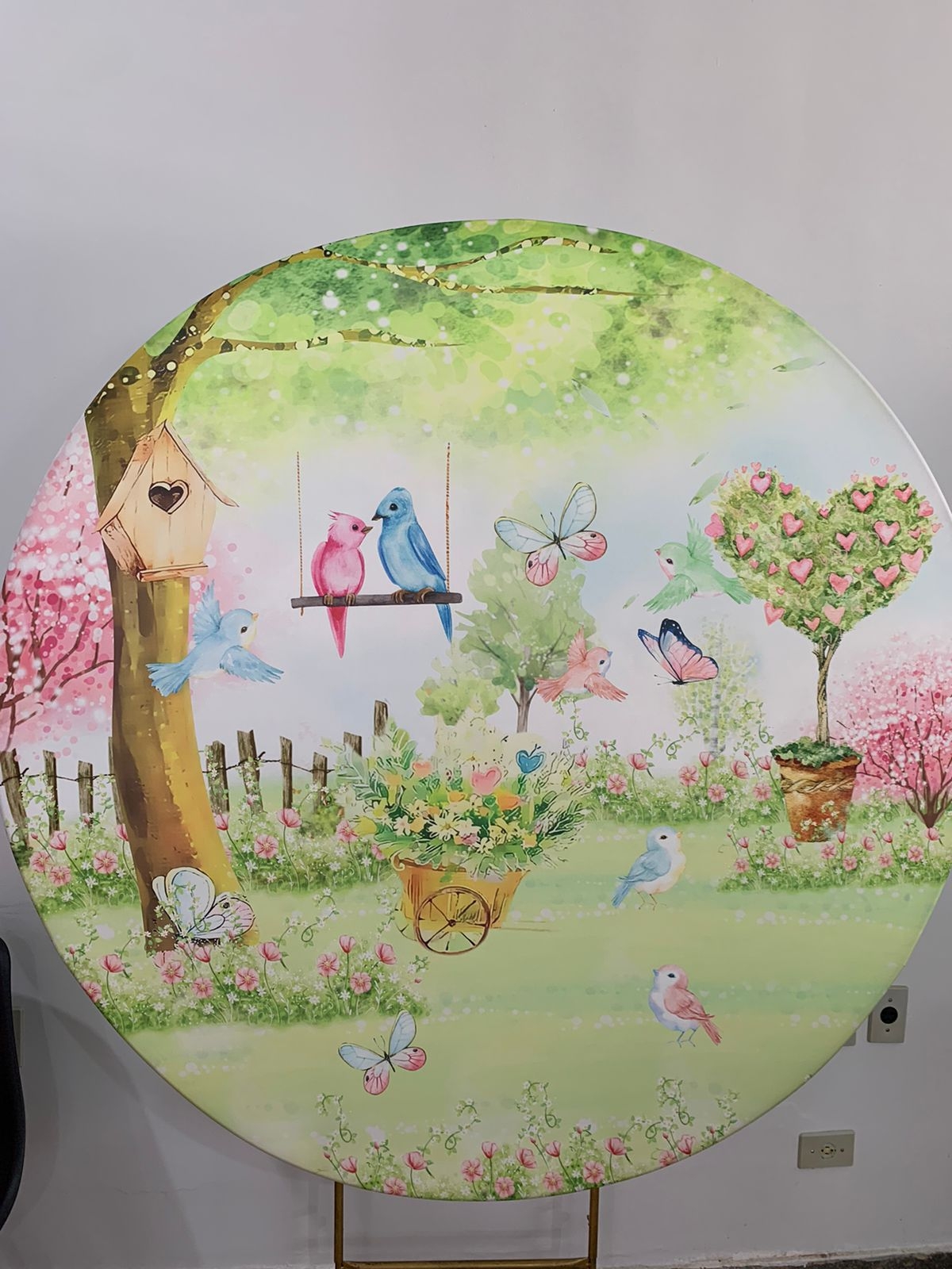Painel Sublimado Jardim Borboleta1,5X1,5 - suafesta.gyn